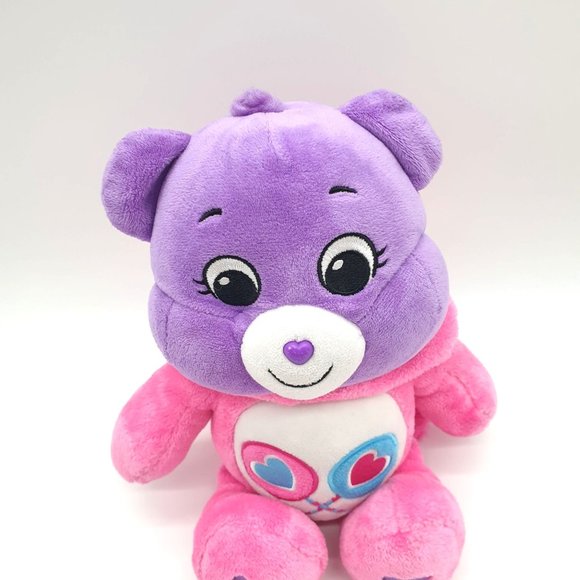 Share Bear Care Bear Plush Toy Unicorn Costume Purple Pink Hoodie Clean Gift - Picture 4 of 12